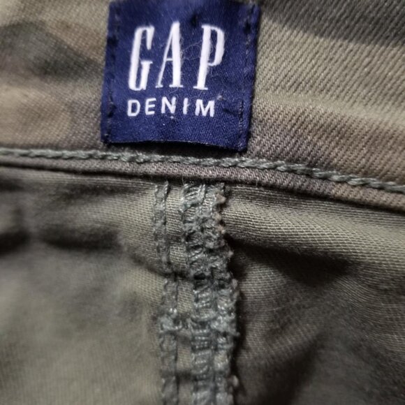 GAP Jean Camo Army Green Denim 27 Skinny Casual Stretch Modern - Picture 2 of 10